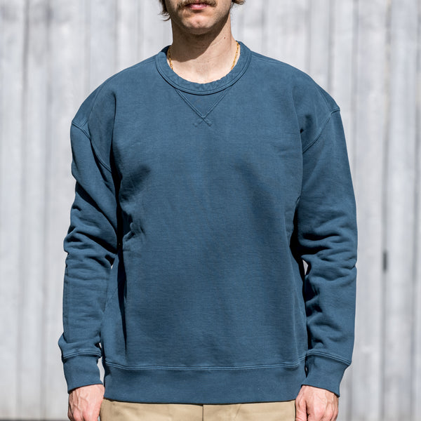 Ten C Garment Dyed Crewneck Sweatshirt – Sky Blue