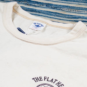 The Flat Head War Bonnet 9oz Loopwheeled TShirt Natural detail crew neck