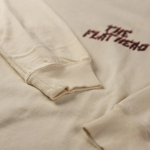 The Flat Head Bike Week 11oz Loopwheeled Longsleeve Ivory detail cuffs