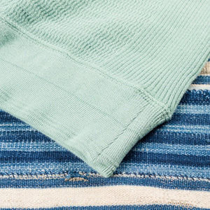 The Flat Head Honeycomb Thermal Raglan TShirt Mint Green detail hem