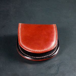 The Flat Head Shinki Hikaku Cordovan Coin Case Brown closed