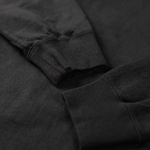 The Flat Head THCL 10oz Heavyweight Loopwheeled Longsleeve Black detail cuffs
