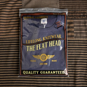 The Flat Head THCL 10oz Heavyweight Loopwheeled Longsleeve Eggplant packed