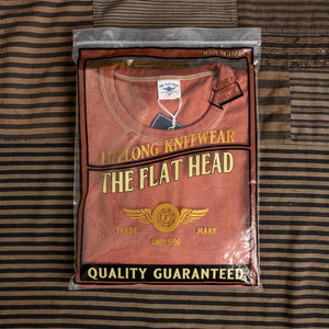 The Flat Head THCL 10oz Heavyweight Loopwheeled Longsleeve Rust Orange packed