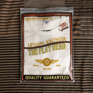 The Flat Head THCL 10oz Heavyweight Loopwheeled Longsleeve White packed
