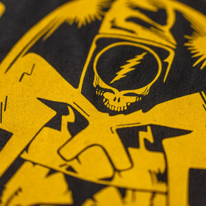 TSPTR Grateful Dredd T-Shirt Vintage Black close up part of the print