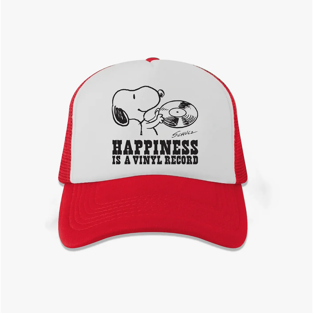 TSPTR Peanuts Vinyl Records Trucker Cap Red front