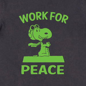 TSPTR Peanuts Work for Peace TShirt Vintage Black print