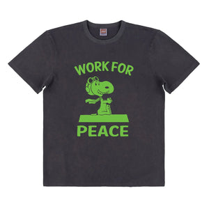 TSPTR Peanuts Work for Peace TShirt Vintage Black flat