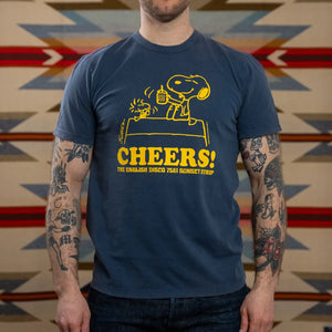 TSPTR Cheers T-Shirt Vintage Navy worn front