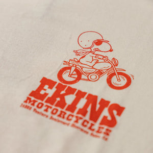 TSPTR Ekins Snoopy Tshirt Vintage White close up front print