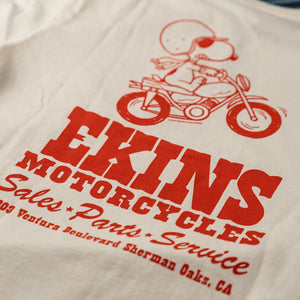 TSPTR Ekins Snoopy Tshirt Vintage White close up back print