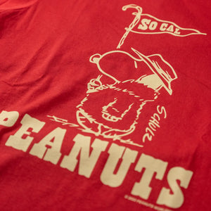 TSPTR So Cal Snoopy T-Shirt Vintage Red close up print