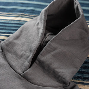 UES 13oz Loopwheeled Hoodie Grey detail hood