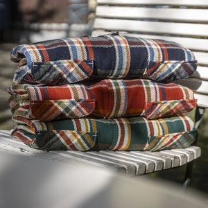 UES 14oz Heavy Selvedge Flannel Shirt Brick Red lifestyle stack 3 colors