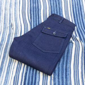UES 15oz Tricotine Baker Pants - Double Indigo / Slim Straight