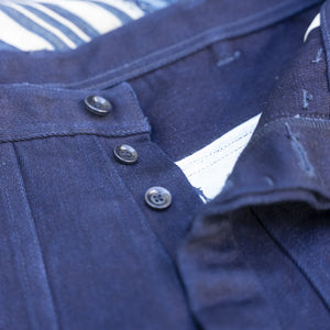 UES 15oz Tricotine Baker Pants - Double Indigo / Slim Straight