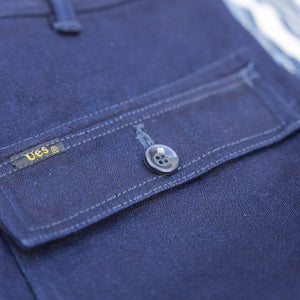 UES 15oz Tricotine Baker Pants - Double Indigo / Slim Straight
