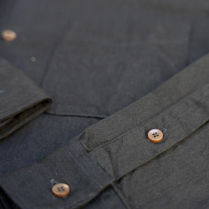 UES 6oz Sulphur Dyed Denim B.D.-Shirt - Black
