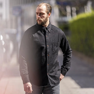 UES 6oz Sulphur Dyed Denim B.D.-Shirt - Black