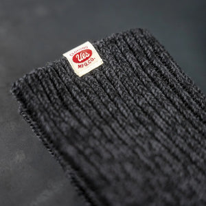 UES Air Twist Crew Socks Black Melange Detail Label
