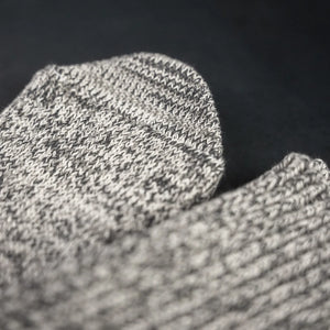 UES Air Twist Crew Socks Grey Heather Melange Detail Toe