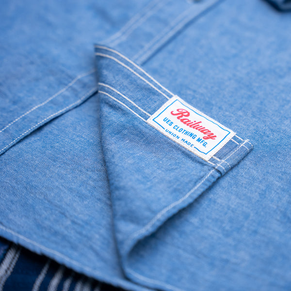 UES Cotton-Linen Selvedge Chambray Work Shirt – Indigo Dyed