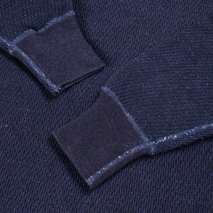 UES 12oz Indigo Yarn Dyed Honeycomb Thermal Indigo Dyed close up cuffs