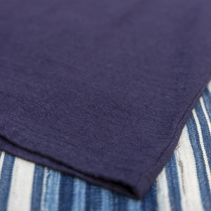 UES No.8 9.5oz Heavyweight Slub Nep T-Shirt - Navy