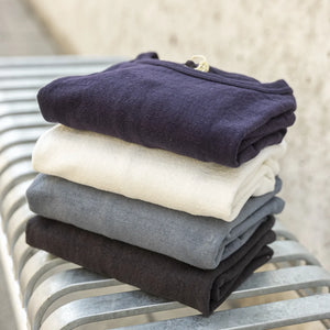 UES No.8 9.5oz Heavyweight Slub Nep T-Shirt - Navy