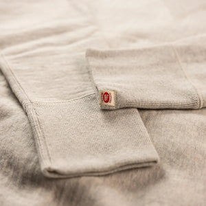 UES Purcara 17oz Heavyweight Loopwheeled Sweatshirt Oatmeal detail cuffs