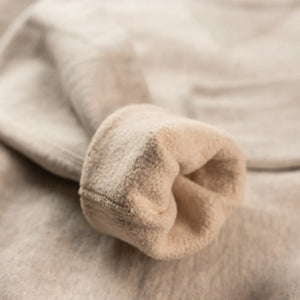 UES Purcara 17oz Heavyweight Loopwheeled Sweatshirt Oatmeal close up fabric inside