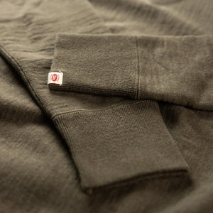 UES Purcara 17oz Heavyweight Loopwheeled Sweatshirt Olive detail cuffs