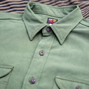 UES Twisted Yarn Twill Safari Shirt – Olive