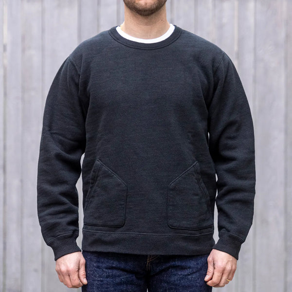 UES 13oz Slub Nep Pocket Sweater - Black