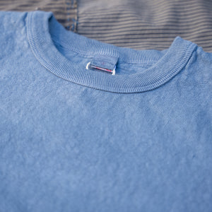 UES No.8 9,5oz Heavyweight Slub Nep T-Shirt – Grey Blue