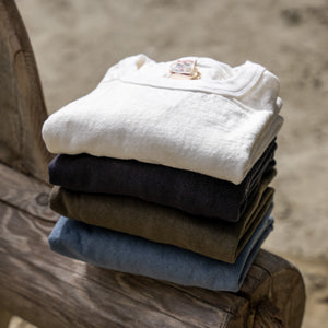 UES No.8 9,5oz Heavyweight Slub Nep T-Shirt – Grey Blue