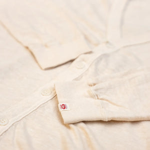 UES Slub Yarn Linen Cardigan - Off-White