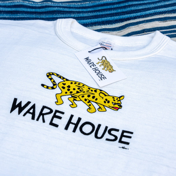 Warehouse Co. x Yusuke Hanai Lot 4601 ”Jaguar” Slub Yarn T-Shirt - Off-White