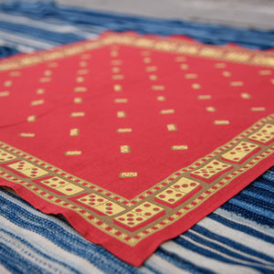 Warehouse Co. Lot 5240 ‘Domino’ Selvedge Bandana – Red