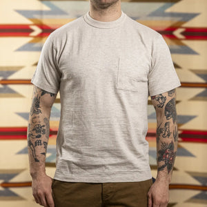 Warehouse Company Lot 4601 Loopwheeled Slub Yarn Pocket TShirt Oatmeal worn front