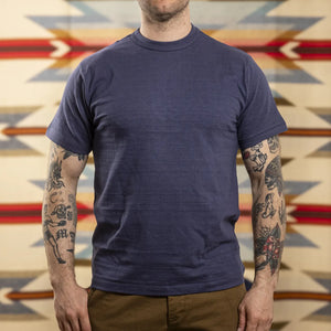 Warehouse Company Lot 4601 Loopwheel Slub Yarn TShirt Eggplant worn front