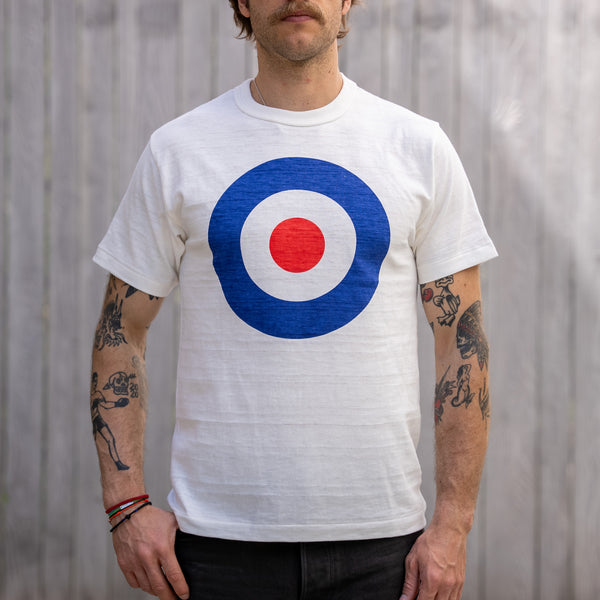Warehouse Co. Lot 4601 ”Mod Target” Slub Yarn T-Shirt - Off-White