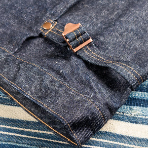 Warehouse Co Lot 2008 13oz 1947 Pre Rodeo Selvedge Denim Jacket Indigo detail side adjuster