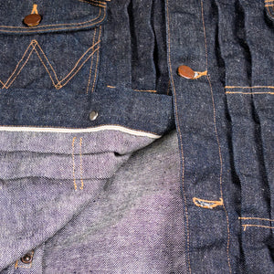 Warehouse Co Lot 2008 13oz 1947 Pre Rodeo Selvedge Denim Jacket Indigo detail fabric inside