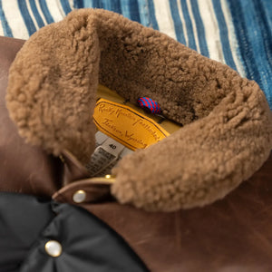 Warehouse Co with Rocky Mountain Featherbed Lot2235 Christy Down Vest Black detail collar