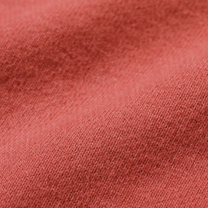 Whitesville 17oz Loopwheeled Heavy HalfZip Sweatshirt Red Close Up Fabric