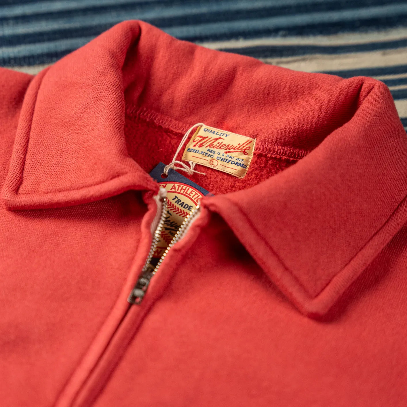 Whitesville 17oz Half Zip Sweatshirt Red – Made in Japan Whitesville 17oz Half Zip Sweatshirt Red – Made in Japan