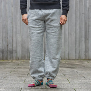 Whitesville 17oz Tubular Knit Heavy Sweat Pants Heather Grey worn front