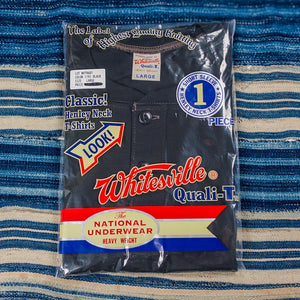 Whitesville 7oz Tubular Knit Henley TShirt Black pack